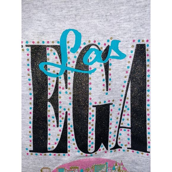 Vintage Las Vegas Shirt Signal Sports Tee 90s Neon Tourist Graphic Ringer Large - Picture 3 of 13